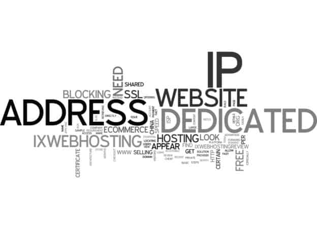 dedicated IP address word cloud